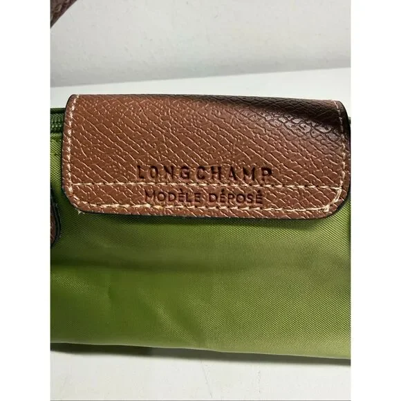 Longchamp Mini Le Pliage Green Top Handle Bag + Strap - Picture 3 of 9